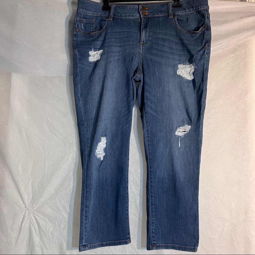NY&CO soho cropped boyfriend jeans, size 18